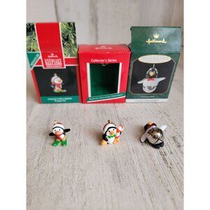Hallmark‎ miniature penguin ski Bell variety ornament Xmas